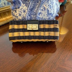 JCREW BLACK/NATURAL CLUTCH-ADORABLE!